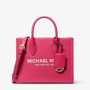 Michael Kors Small Electric Pink Logo Shopper Tote